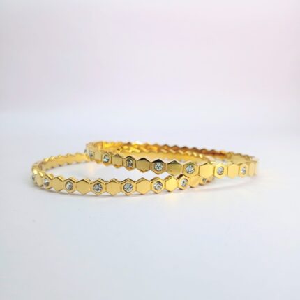 pair of honeycomb bracelet