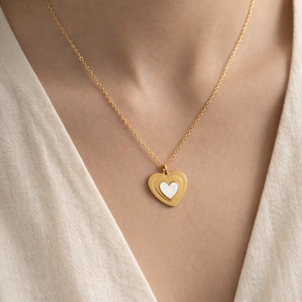 layered heart neckchain